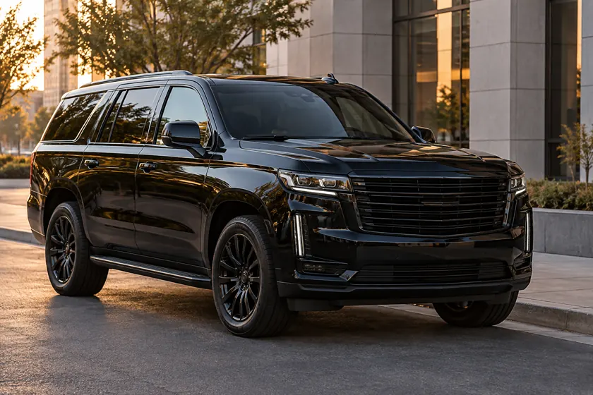 Black luxury suv for private Long Island rides
